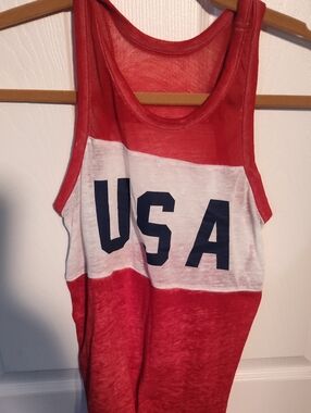 Awake Red White USA Graphic Tank